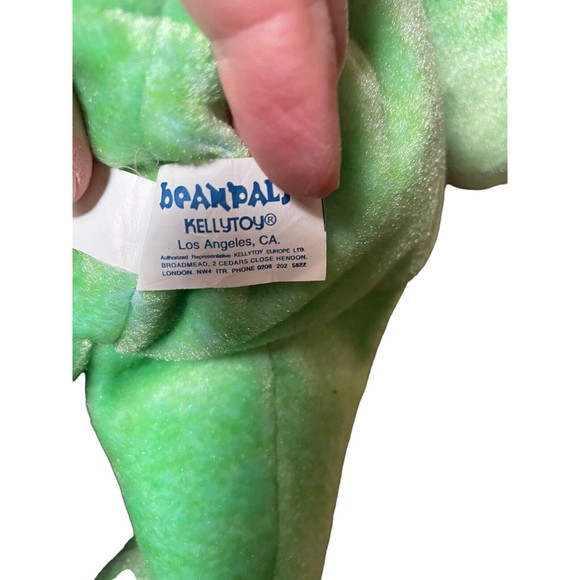 Kellytoy Beanpals SOFT GREEN FROG 14" Bean Bag STUFFED ANIMAL Toy Plush - Picture 4 of 5